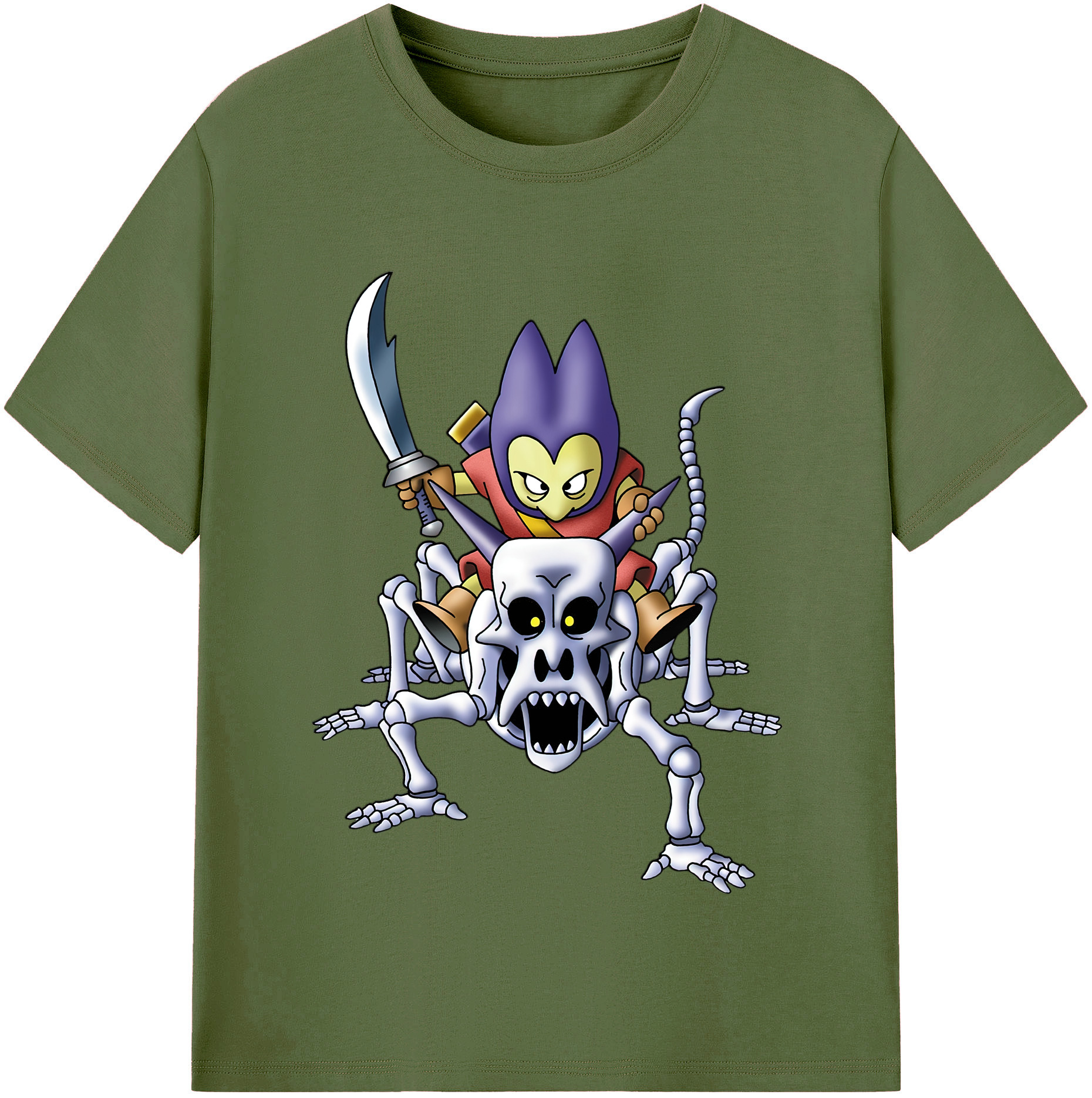 （画像用） ドラゴンクエスト Doragon Kuesuto Dragon Quest 綿100％半袖Tシャツ（フロントプリント）